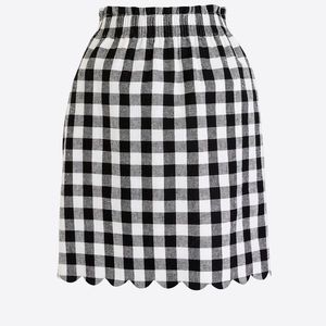 Jcrew Factory Black Gingham Skirt